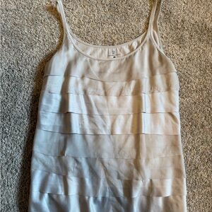 New York & Company Cream Layered Camisole